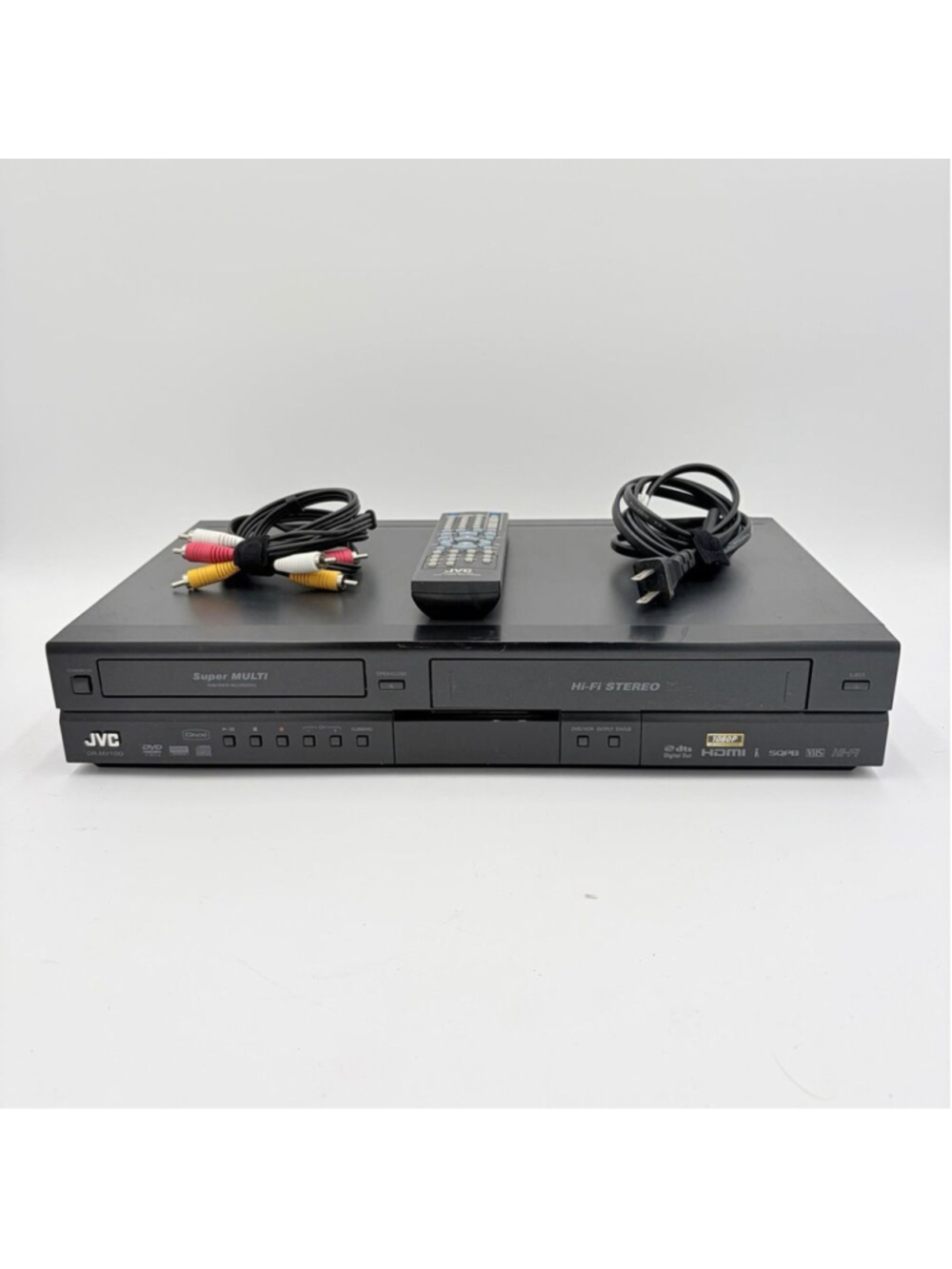 JVC DR-MV100B 1080p Upconverting VCR to DVD Recorder Combo Built in Tuner HDMI
